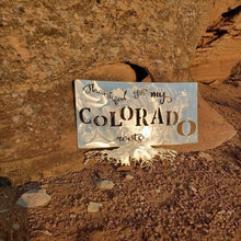 Load image into Gallery viewer, A photograph of a Colorado Roots by the metal art manufacturer Kraken Design Co.