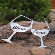 Load image into Gallery viewer, A photograph of a Wine Time by the metal art manufacturer Kraken Design Co.